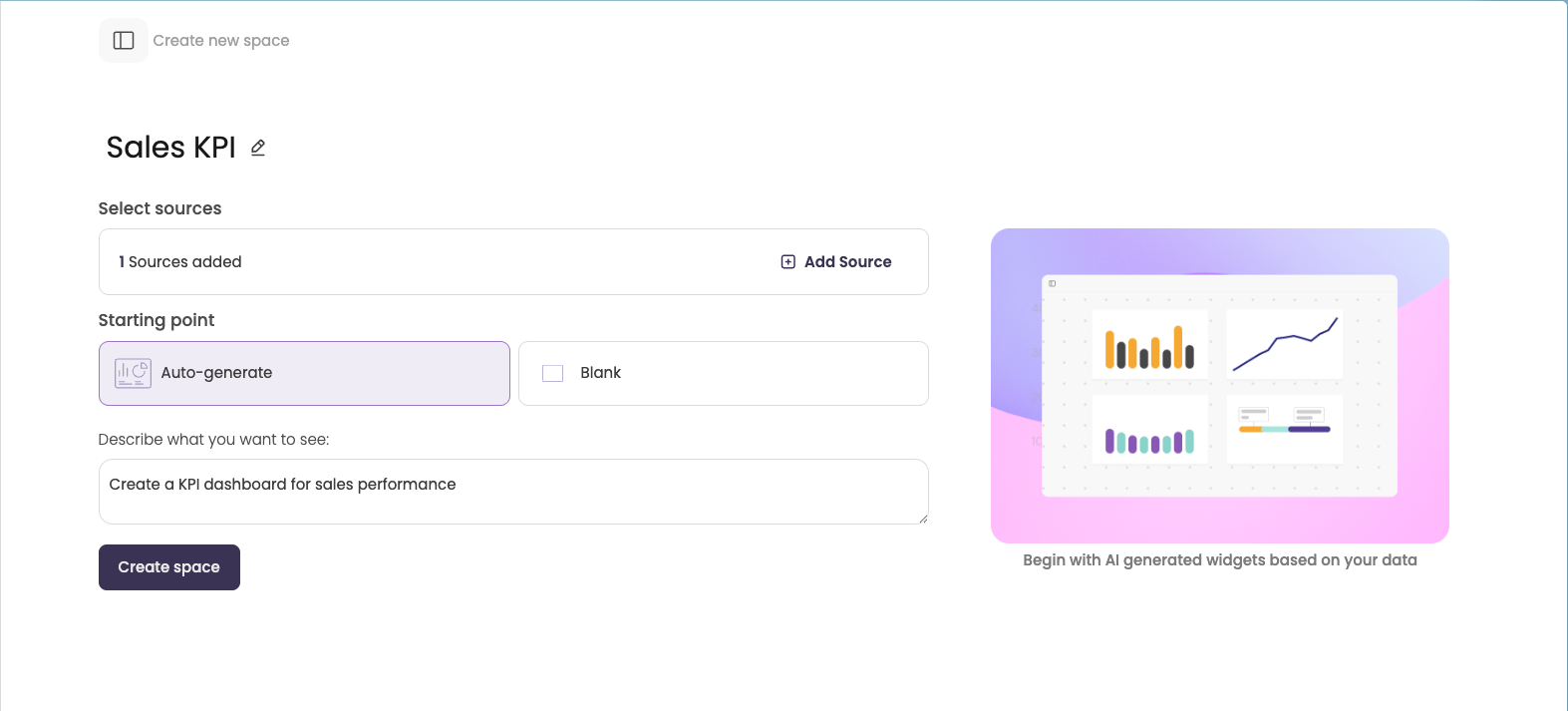 Generate Dashboard