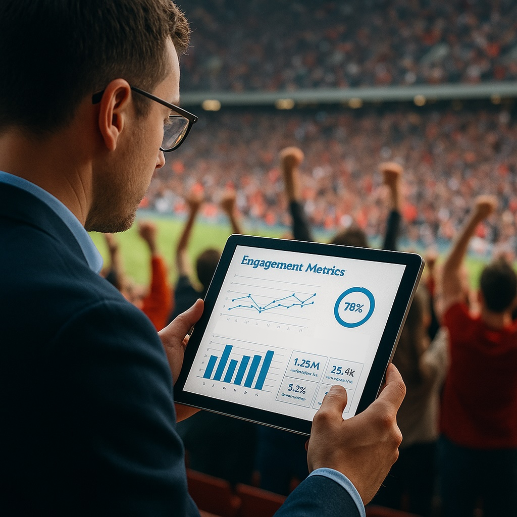 AI-powered fan engagement in a stadium